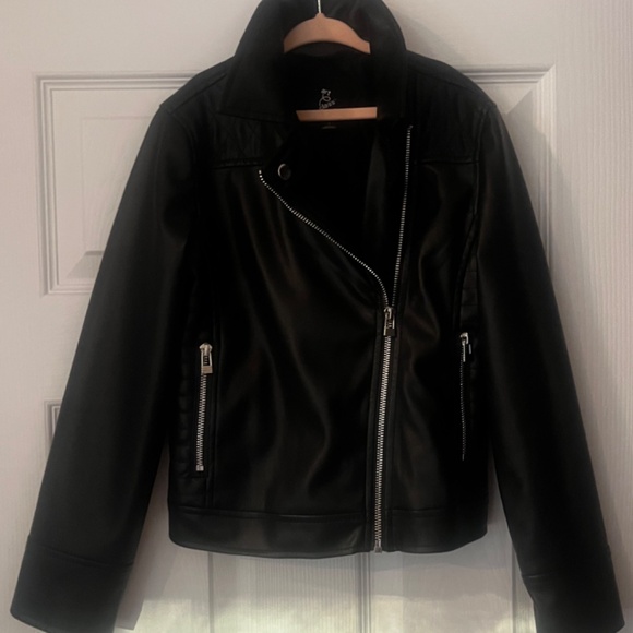 🖤 Mini Style Icon Alert! 🖤 Art Class Faux Leather Moto Jacket - Girls size (S) - Picture 5 of 12